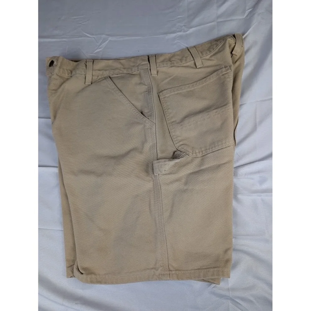 Carhartt B25 WET Canvas Carpenter Work Shorts Tan Khaki Men's Size 40